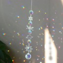 Wisząca kryształowa dekoracja Księżyc, Słońce i Planeta Tęczowe refleksy Dzwonek wietrzny Akcesoria wewnętrzne 2