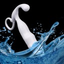 Witte buttplug met realistische vorm en praktische kurkentrekkervormige handgreep, maat S, 118 x 28 mm, discrete verpakking 3