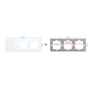 Witte drievoudige contactdoos type F met montageframe en USB- en USB-C-oplaadcontactdoospaneel in de muur Elektrische inbouwcontactdoos 2
