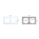 Witte dubbele contactdoos type F met USB- en USB-C-aansluiting Montageframe Apparaatoplader Stopcontactpaneel in de muur 3