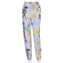 Witte joggingbroek voor dames met print A392 1