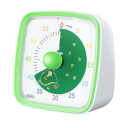 Wizualny timer z 60-minutowym odliczaniem, lampka nocna, niski poziom hałasu, pomoc dla dzieci i dorosłych, do klas, gospodarstw domowych, szkół, studiów 1