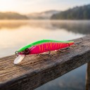Wobbler Minnow 11,5 cm 14 g schwimmend mit 3D Augen und drei Drillinge Kunststoffkörper mit Schaufel Für Hecht, Zander und Barsch 5