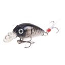 Wobler crankbait 4,5 cm 3,5 g 3D-silmillä ja kahdella kolmihakaisella Teräksinen muovinen runko lapa 9