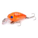 Wobler crankbait 4,5 cm 3,5 g 3D-silmillä ja kahdella kolmihakaisella Teräksinen muovinen runko lapa 16
