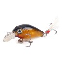 Wobler crankbait 4,5 cm 3,5 g con occhi 3D e due ami tripli Corpo rigido in plastica con paletta Per persici, trote e scardole 15