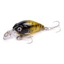 Wobler crankbait 4,5 cm 3,5 g cu ochi 3D și două cârlige triplu Corp din plastic solid cu paletă Pentru bibani, păstrăvi și mreană 10