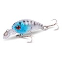 Wobler crankbait 4,5 cm 3,5 g cu ochi 3D și două cârlige triplu Corp din plastic solid cu paletă Pentru bibani, păstrăvi și mreană 1
