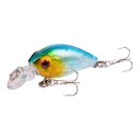 Wobler Crankbait 4,5 cm 3,5 g mit 3D Augen und zwei Drillinge Festes Kunststoffgehäuse mit Schaufel Für Barsch, Forelle und Döbel 13