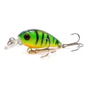 Wobler Crankbait 4,5 cm 3,5 g mit 3D Augen und zwei Drillinge Festes Kunststoffgehäuse mit Schaufel Für Barsch, Forelle und Döbel 7