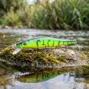 Wobler minnow 11,5 cm 14 g plovoucă cu 3D ochi și trei cârlige triplu Plastice cu paletă Pentru ștucă, șalău și biban 3