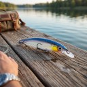 Wobler minnow 16 cm 40 g Stor hård kunstig agn med raslelyd og 3D øjne To trekroge Til spinnefiskeri efter store rovfisk 2