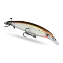 Wobler minnow flottant 11 cm 14 g Appât artificiel dur avec grelot et yeux 3D Deux hameçons triples Pour la pêche des poissons prédateurs 12