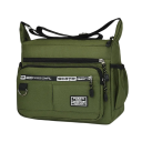 Wodoodporna męska torba typu crossbody 25×25,7×13,3 cm Mała torba na ramię do pracy Torba robocza Oxford wykonana z nylonu i poliestru z wieloma kieszeniami 8
