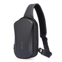 Wodoodporna torba na ramię z nylonu 28×16×10 cm Twarda torba z portem USB Praktyczna sportowa torba na ramię 1