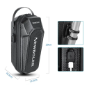 Wodoodporna torba przednia 5l na hulajnogę elektryczną 29 x 13,5 x 10,5 cm EVA+PU z zewnętrznym portem USB i wewnętrznym kablem USB do powerbanki 3