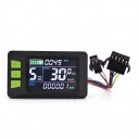 Wodoodporny kolorowy wyświetlacz LCD Złącze SM 5pin i 2pin Kabel 1800 mm Komunikacja UART i USB Czarny Do roweru elektrycznego i skutera elektrycznego 1