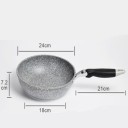 Wok τηγάνι 24 εκ. με ψηλά τοιχώματα και αντικολλητική επιφάνεια για επαγωγή και αέριο 2