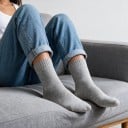 Wollsocken für den Winter 1 Paar Unisex EU 38-43 Dicke Thermosocken mit Frottee innen Wärmende Socken für die Kälte und für zu Hause 5