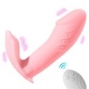 Womanizer med penisformet vibrator, længde 10,7 cm, 10 vibrationstilstande, silikone, magnetisk USB-opladning, fjernbetjening, vandtæt 5