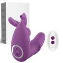 Womanizér s vibrátorem ve tvaru penisu, délka 10,7 cm, 10 vibračních režimů, silikonový, magnetické USB nabíjení, dálkové ovládání, voděodolný, diskrétní balení 7