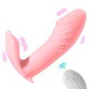 Womanizér s vibrátorem ve tvaru penisu, délka 10,7 cm, 10 vibračních režimů, silikonový, magnetické USB nabíjení, dálkové ovládání, voděodolný, diskrétní balení 8