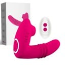 Womanizér s vibrátorom v tvare penisu, dĺžka 10,7 cm, 10 vibračných režimov, silikónový, magnetické USB nabíjanie, diaľkové ovládanie 3