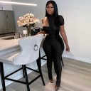 Women's Asymmetrical Jumpsuit with Exposed Shoulder 4