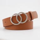 Women's Belt with Double Round Buckle 10