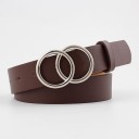 Women's Belt with Double Round Buckle 12