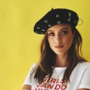 Women's Beret Hat with Rings J1663 4