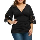 Women's Black Blouse in Plus Sizes 1