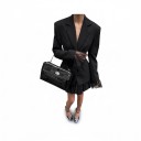 Women's Blazer with Lace Trim Two-Button With Lapels Fitted Cut Polyester For Office and Social Events 7