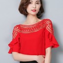 Women's Blouse with Perforation 3