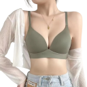 Women's Bra with Moulded Cups and Thin Straps Nylon Elastane Wireless for Everyday Wear 3