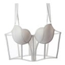 Women's Bra with Transparent Mesh Design and Extended Cut Polyester Nylon Lightweight Lingerie for Everyday Wear 3
