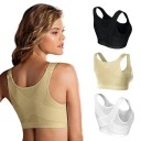 Women's Bra with Wide Straps and Front Fastening Cotton Nylon Stronger Construction for Everyday Wear and Support 4