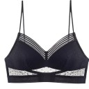 Women's Bralette with Low Back and V-Neck in Dotted Mesh with Thin Straps for Wearing Under Dresses and Tops with Bare Backs 4