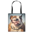 Women's Canvas Bag with Dog Print 16