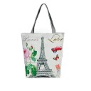 Women's Canvas Bag with Landmark Motifs 5
