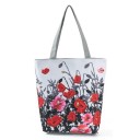 Women's Canvas Bag with Poppy Design 2
