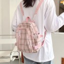 Women's Checked Backpack E888 3