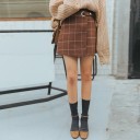 Women's Checked Mini Skirt A1988 5