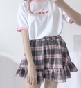 Women's Checked Skirt with Ruffle 4