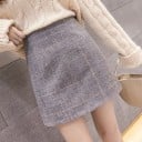 Women's Checked Skirt with Shorts 2-in-1 A-line Cut High Waist Mini Length Cotton with Polyester Comfortable Skirt for Everyday Wear 3