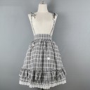 Women's Checked Skirt with Straps 1