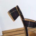 Women's Checked Slippers 8