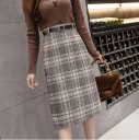 Women's Checkered Pencil Skirt 3