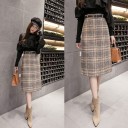 Women's Checkered Pencil Skirt 4