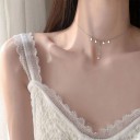 Women's Choker Necklace with Zircons D408 2